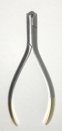 Orthodontic forceps for cutting and holding wire. Orthodontic forceps for cutting and holding wire.