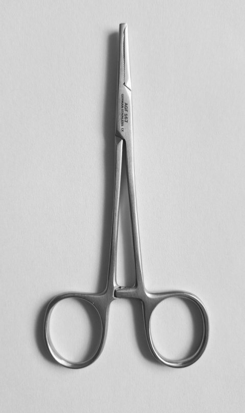 Kleszczyki hemostatyczne Micro-Mosquito/ Halsted-Mosquito, proste, z ząbkiem.