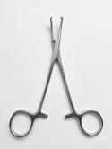 Kleszczyki hemostatyczne Micro-Mosquito/ Halsted-Mosquito, wygięte, z ząbkiem.