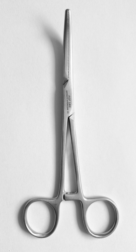 Kleszczyki hemostatyczne / Rochester-Pean, wygięte.